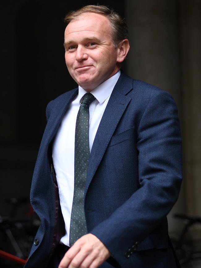 Former environment minister George Eustice wants a 15-year introduction on zero tariffs for agricultural goods. Picture: Getty Images