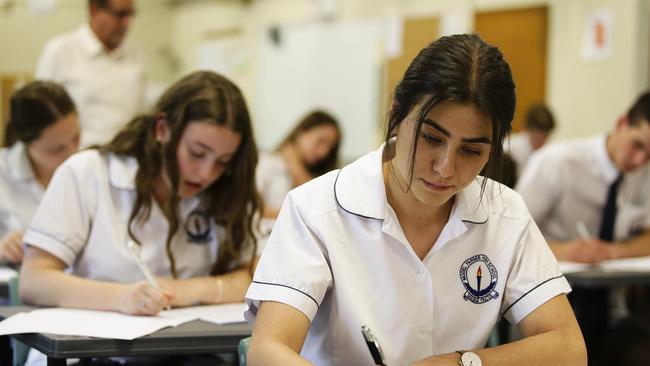 Tens of thousands of students are now sitting the HSC. Picture: Justin Lloyd.