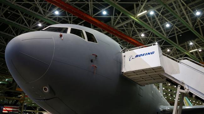 After the Lion Air crash, Air Force officials were worried their tanker, the KC-46A Pegasus, shared the same problems as Boeing’s 737 MAX. Picture: Reuters