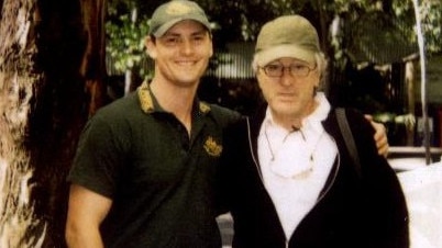 Featherdale Wildlife keeper Jason Hawton with Robert DeNiro at the park on August 10, 2007.