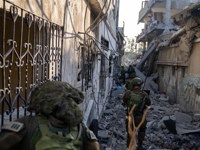 IDF soldiers operating inside Gaza. Picture: X