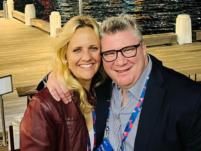 Paul Docherty and his wife Georgina at a YPO event in Sydney.