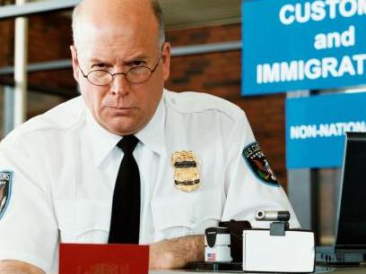 Passport Officer at Airport Security