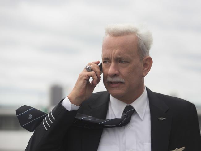 This image released by Warner Bros. Pictures shows Tom Hanks in a scene from "Sully." (Keith Bernstein/Warner Bros. Pictures via AP)