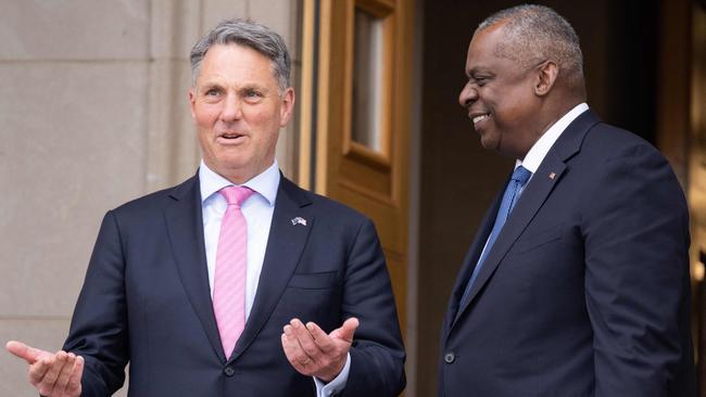 US Defence Secretary Lloyd Austin, right, and Defence Minister Richard Marles in Washington DC. Picture: AFP