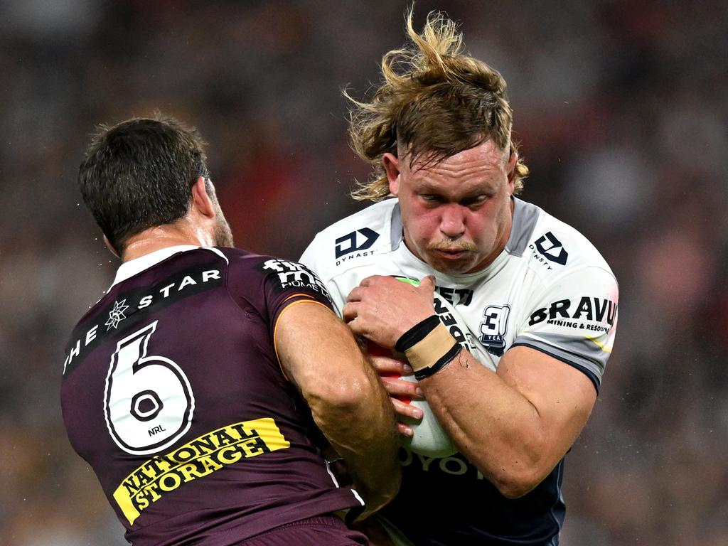 Cowboys Rueben Cotter put in a typical workhorse performance. Picture: NRL Photos