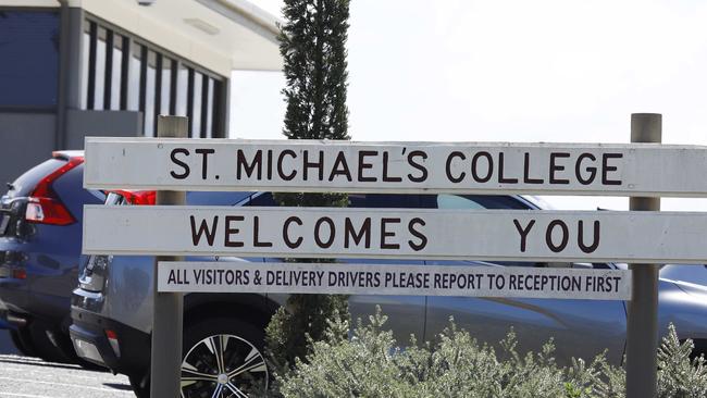 Welcome messages outside the school. Picture: Tertius Pickard