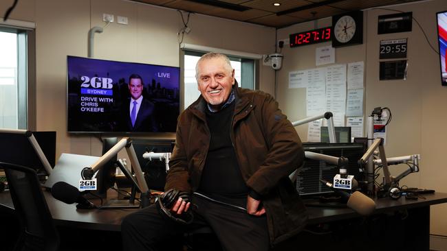 Radio broadcaster Ray Hadley, who will retire on Friday after a 43-year career behind the microphone, has won his final ratings survey. Picture: Rohan Kelly