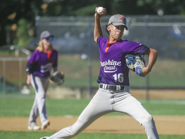 Met North V Sunshine Coast at the 12-14 years QLD School Sport 12-14 years Baseball Championships at Benowa. Picture: Glenn Campbell