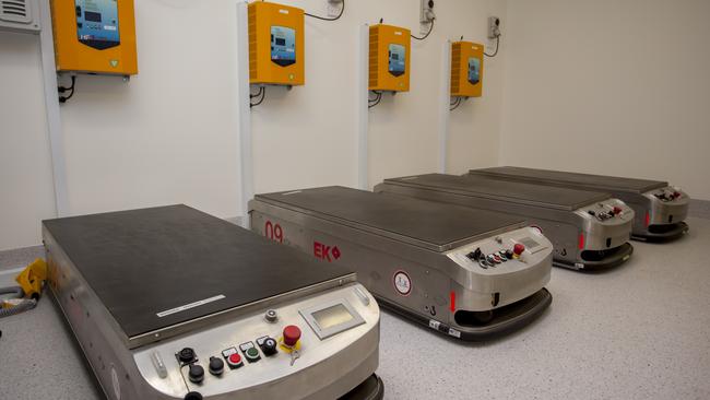 The new Royal Adelaide Hospital’s Automated Guided Vehicles. Picture: Supplied