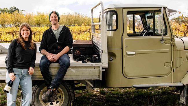 Living Roots winemakers Colleen and Seb Hardy Picture: Morgan Sette