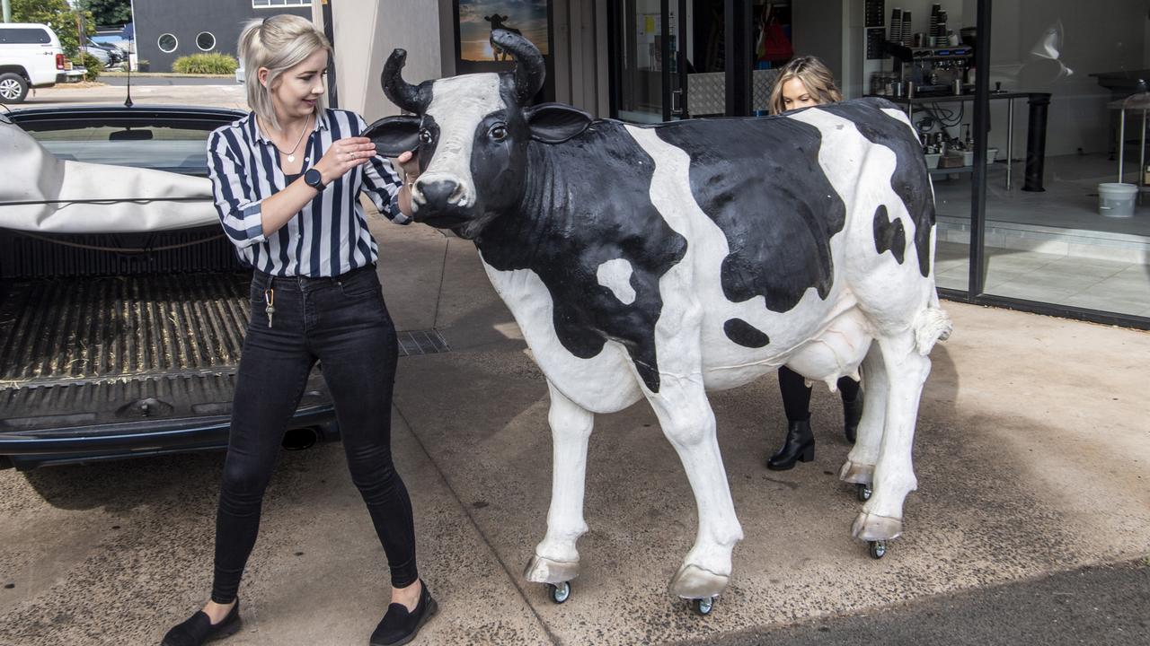 Amelia Harney – assistant manager at the Spotted Cow. The Spotted Cow Hotel's Betsy found at The Paddock. Thursday, April 29, 2021. Picture: Nev Madsen.