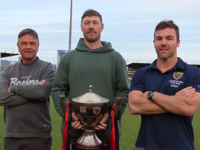 North Launceston club legends Chris Whitford, Geoff Moore and Allan O'Sign. Picture: Jon Tuxworth