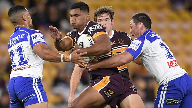 Tevita Pangai Jr and the Broncos faced the prospect of being moved to Sydney. Picture: Albert Perez/Getty Images