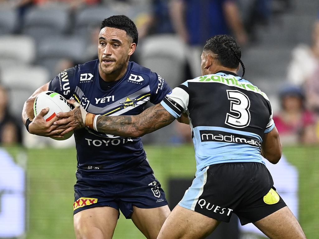 Valentine Holmes’ mega contract was too much for the Cowboys going forward. Picture: Ian Hitchcock/Getty Images