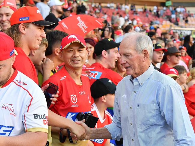 NRL:Roosters V Dolphins, Suncorp Stadium. Wayne Bennett. Picture: Patrick Woods.