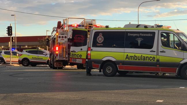 Police, paramedics and firefighters attended the scene. Picture: Judith Kerr