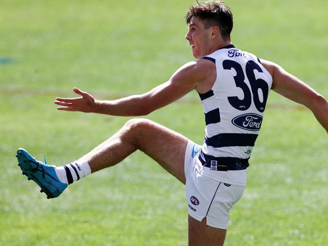 Ollie Henry slots a goal. Pic: Michael Klein