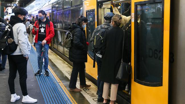 Commuters are being urged to plan ahead as services are slashed in half. Picture: Gaye Gerard