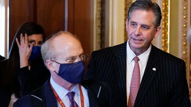 Donald Trump’s lawyers David Schoen, left, and Bruce Castor faced heavy criticism for their handling of the case. Picture: AFP