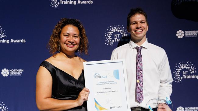 Jack Higgins won the NT's apprentice of the year award in 2023. Picture: Supplied