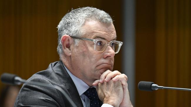 Murray Watt appears before Senate estimates at Parliament House in Canberra. Picture: Martin Ollman/NewsWire