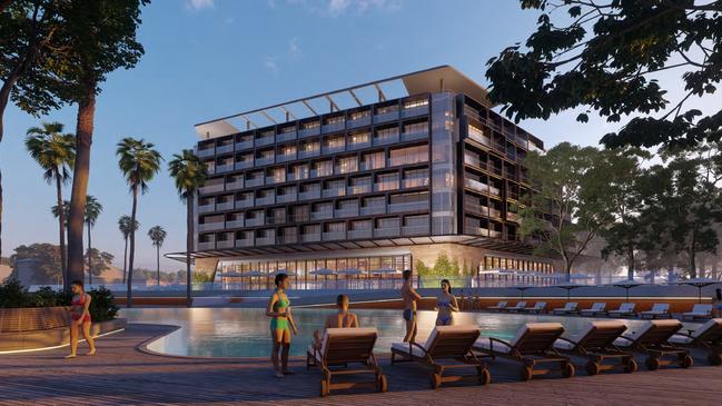 An artist's impression of plans for a new $100m hotel and apartment building at Whyalla. Pictures: Supplied