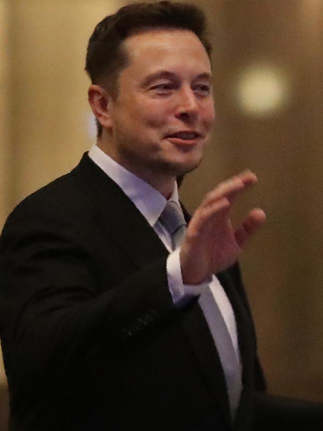 Elon Musk, the co-founder and chief executive of Electric carmaker Tesla, has had a long phone conversation with Prime Minister Malcolm Turnbull about energy security. Picture: AFP