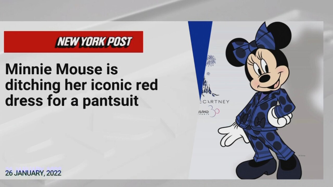 Why Minnie Mouse is trading in her red dress for a blue pantsuit