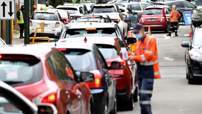 Sydney’s inner-west residents rush to get tested as the Croydon outbreak grows. Picture: NCA NewsWire/Bianca De Marchi