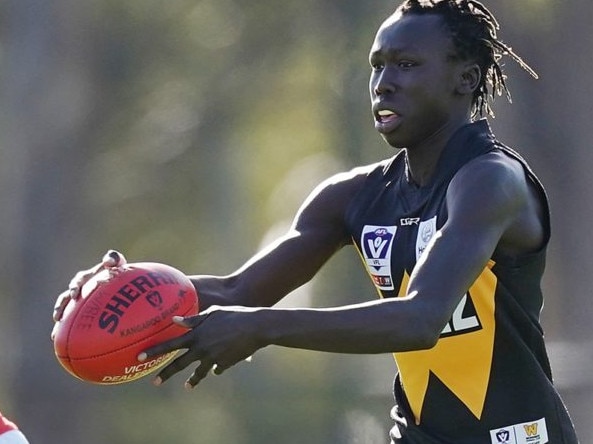 Bior Malual playing for Werribee last year.