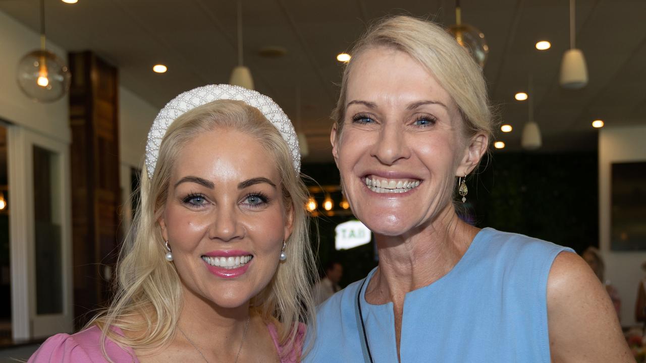 Karla McDiarmid, Selena Barkley Picture: Celeste HumphreyThe Pulse with Portia Large, Magic Millions People’s Day at Gold Coast Turf Club, January 19, 2023.