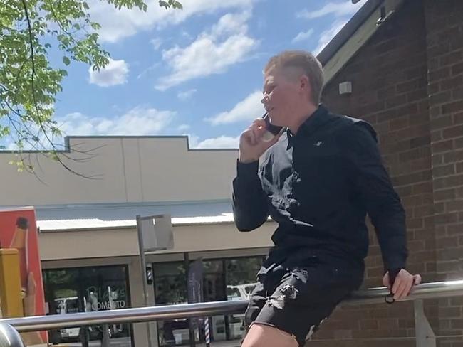 Wade John Hickey, 22, appeared at Picton Local Court on Tuesday for sentence after he was filmed smashing cars with a baseball bat. Picture: Lauren Ferri