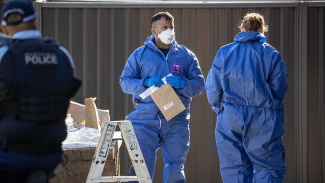 NSW Police Forensics Unit scoured the scene where Ms Gilbert was killed. Picture: NCA NewsWire / Dylan Coker