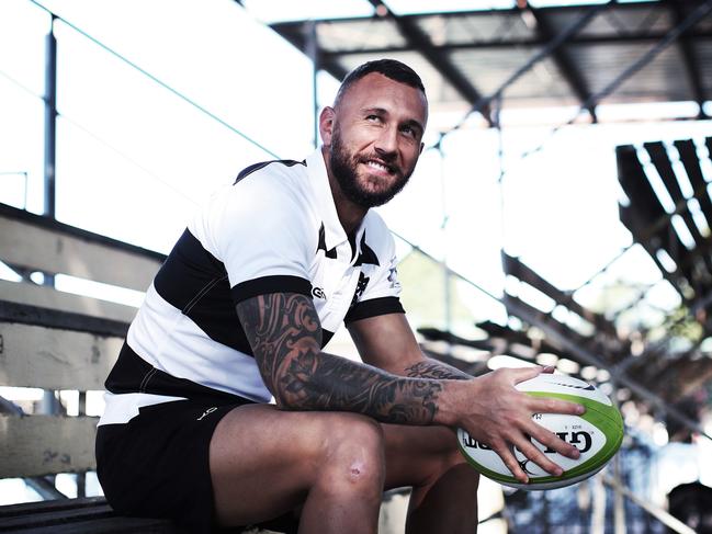 Portrait of Quade Cooper in Lismore who will be playing with the Barbarians against the Wallabies in Sydney this weekend. Picture. Phil Hillyard