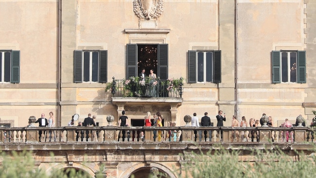 Guests attend the wedding of Lady Kitty Spencer and Michael Lewis at Villa Aldo Brandini on July 24, 2021 in Frascati, Italy. Photo: Ernesto Ruscio/GC Images