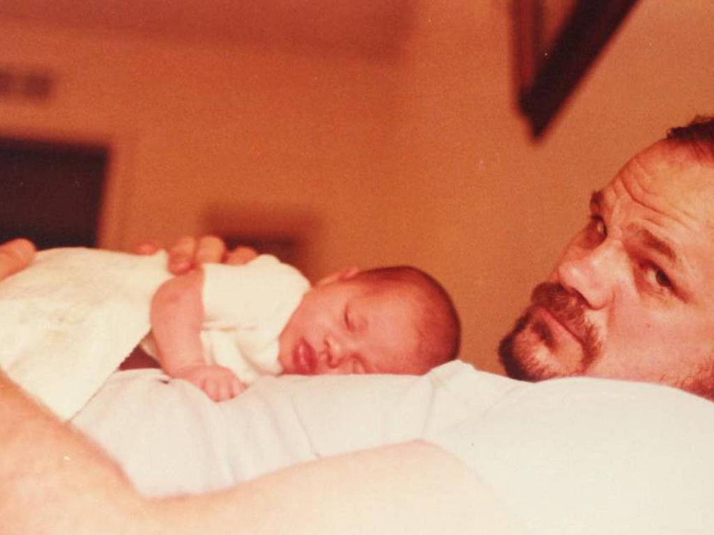 Meghan Markle as a baby with father Thomas Markle. Picture: Meghan Markle/Instagram