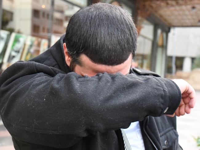 Mohammad Hassan Al Bayati, 29, leaves the Downing Centre Local Courts. He has pleaded not guilty to committing an act of aggravated indecency against a child and detaining a person for sexual advantage during an incident at a Homebush shopping centre the week before Christmas in 2016. Picture: AAP Image