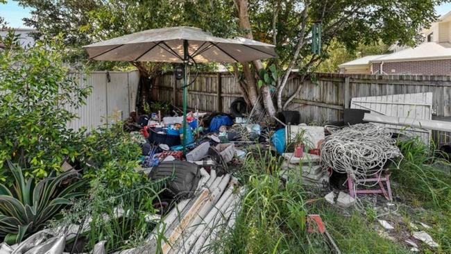 The backyard at 62 Blaker Road, Mitchelton.