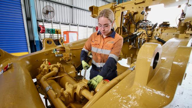 Tash Stark as a third-year diesel fitter apprentice for Hastings Deering in Rockhampton.