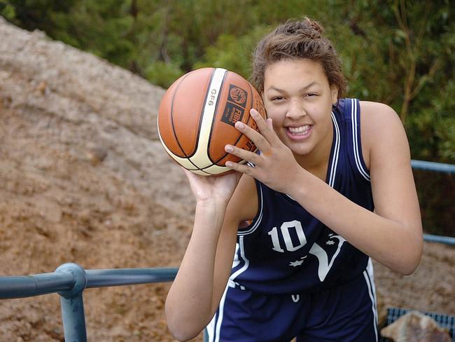 Liz Cambage in her early days. Picture: Jill Mitchell
