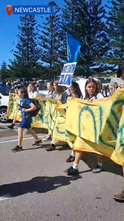 Climate Change protesters at the Newcastle Port