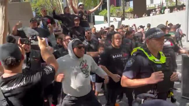 Haka at pro-Palestine rally in Brisbane