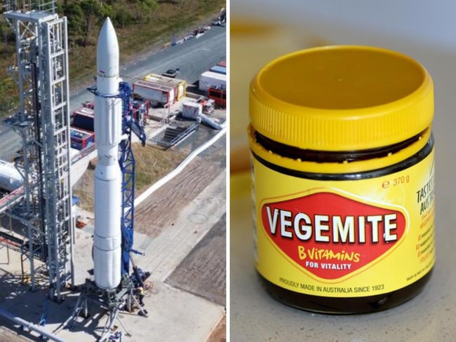 A jar of vegemite could make it to space with the launch of an Australian built rocket, which could reach orbit in less than a month following final approvals. Gilmour Space Technologies announced the Eris rocket could launch “no earlier” than March 15, which would mark the first Australian built rocket aiming for orbit.Picture: Supplied.