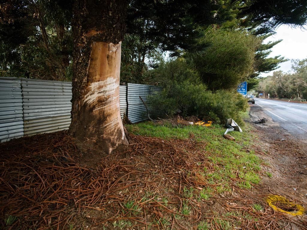 The aftermath of the horrific crash. Picture: Morgan Settle/AAP