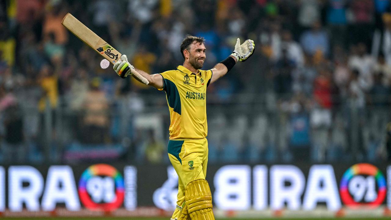 Ian Smith did Glenn Maxwell’s double century justice. (Photo by INDRANIL MUKHERJEE / AFP)