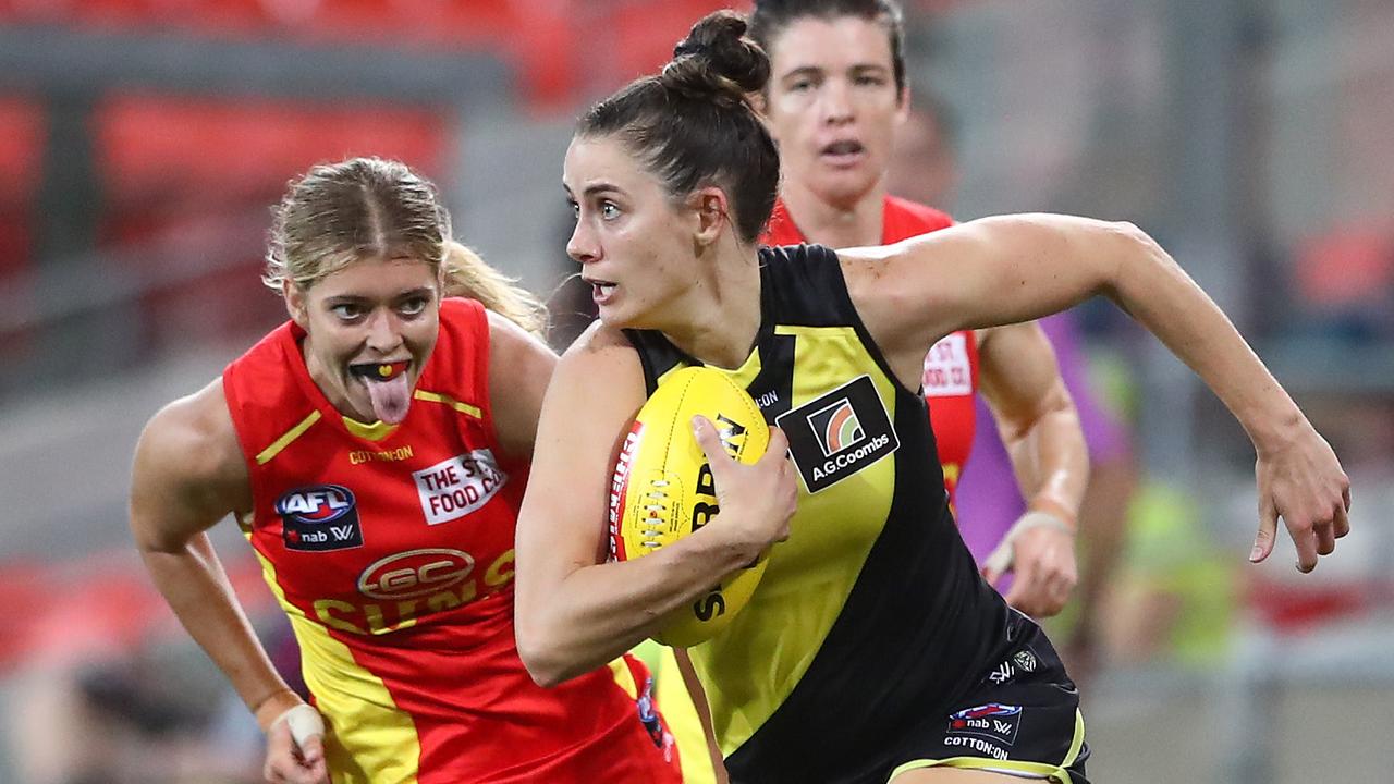 Tessa Lavey broke the game open for the Tigers. Picture: Chris Hyde