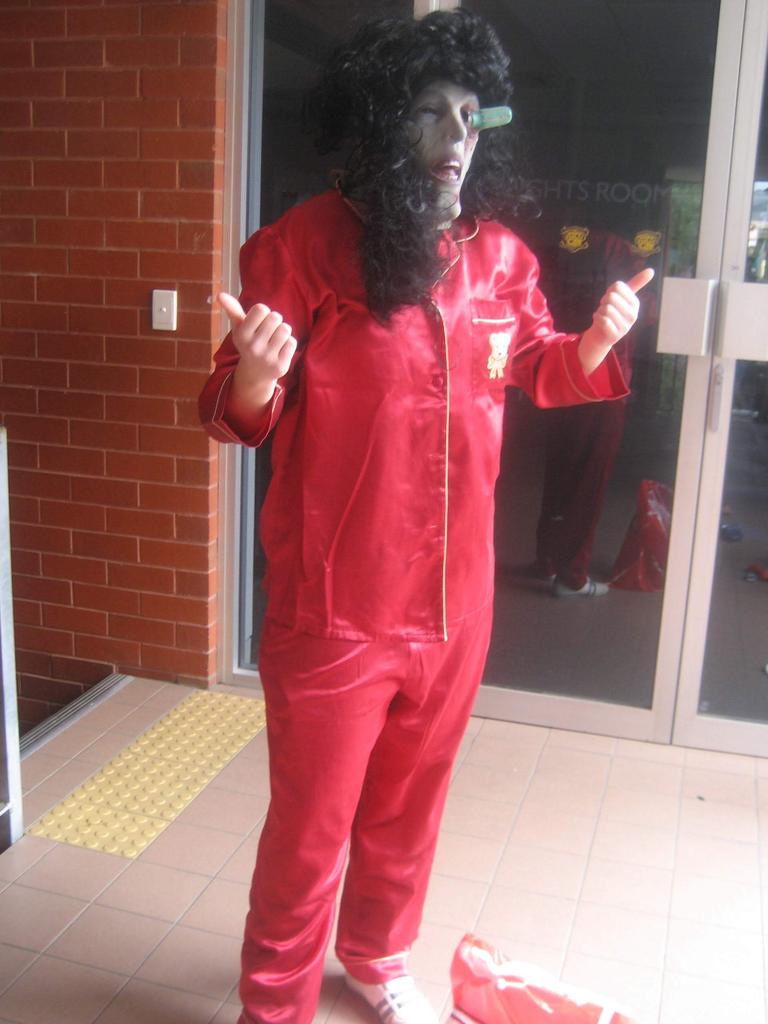 Crows AFLW star Marijana Rajcic at Loreto College during her muck-up day. Picture: Supplied