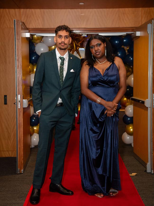 Sarah Wees and Leon Young at the Year 12 School formals of NT Christian College at Darwin Convention Centre, Darwin. Picture: Pema Tamang Pakhrin.