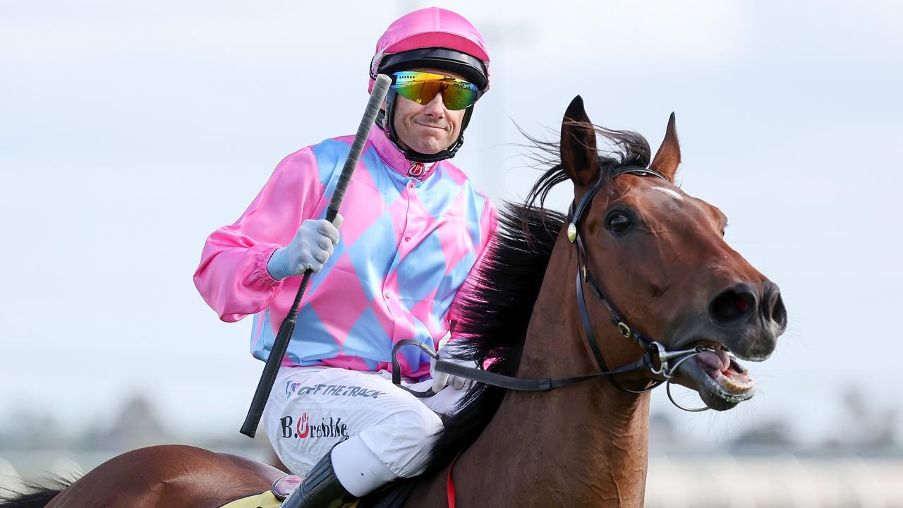 Brett Prebble returns to scale aboard Looks Like Elvis. Picture: Racing Photos via Getty Images